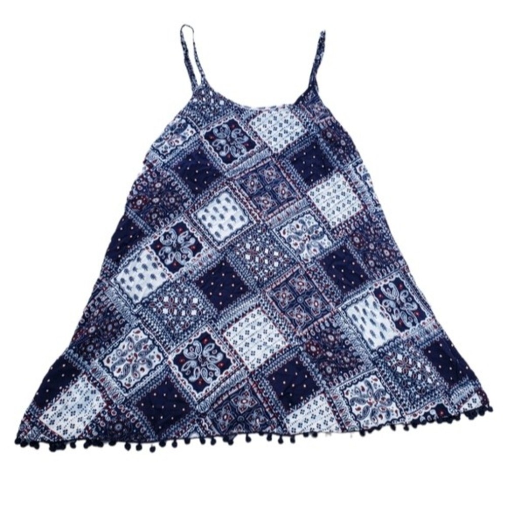Feathers Navy Paisley Patterned Tank Top